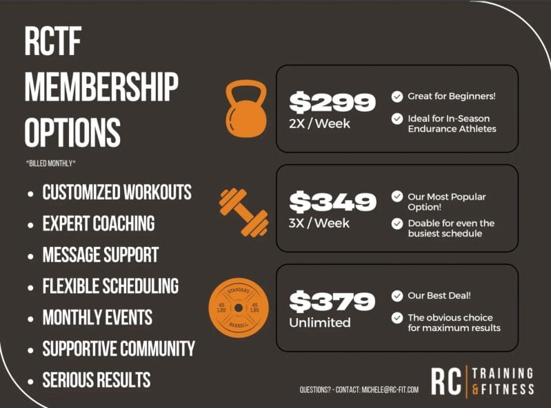 RCTF Membership options
